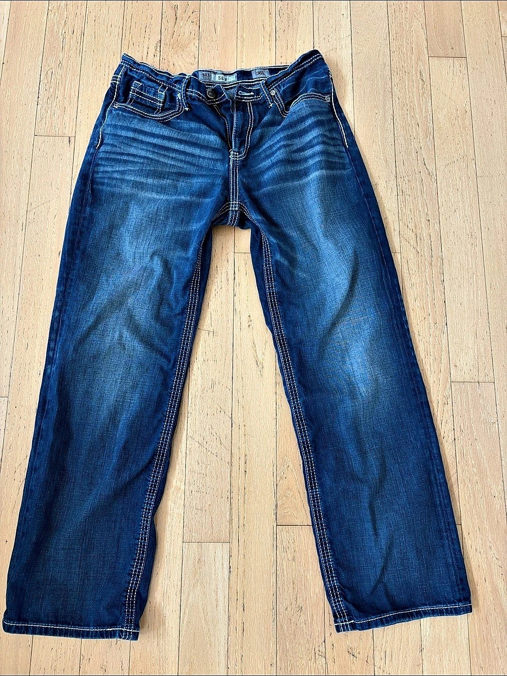 BKE Seth Straight Leg Jeans Men’s Blue Waist 36 L